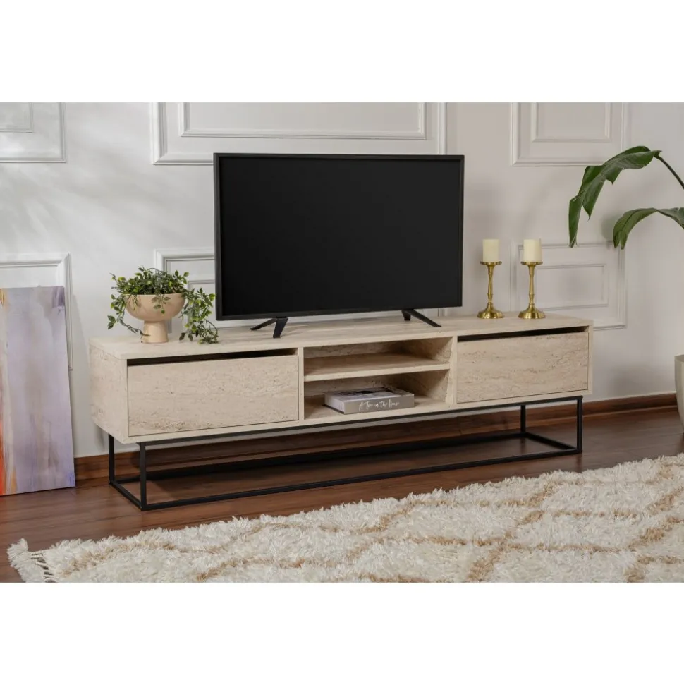 TV-bänk 180 cm beige - Escape