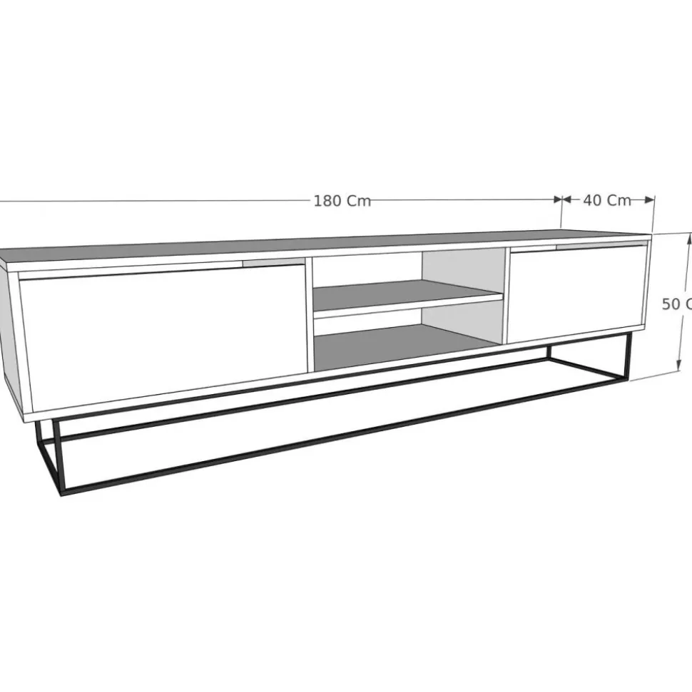 TV-bänk 180 cm beige - Escape