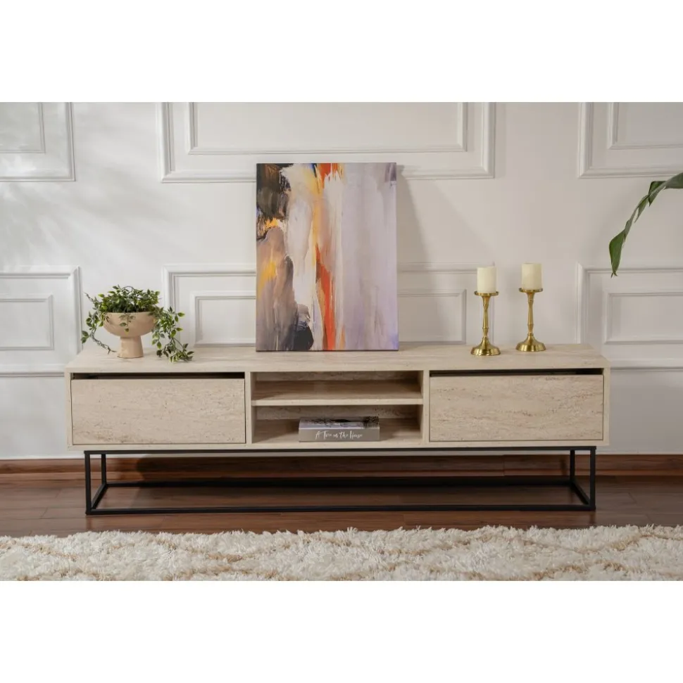 TV-bänk 180 cm beige - Escape