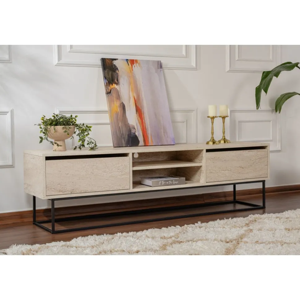 TV-bänk 180 cm beige - Escape