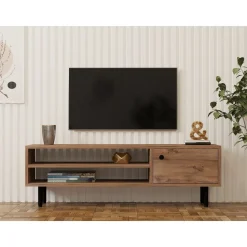 Tv-bänk 120 cm bred i furu - Rosvik