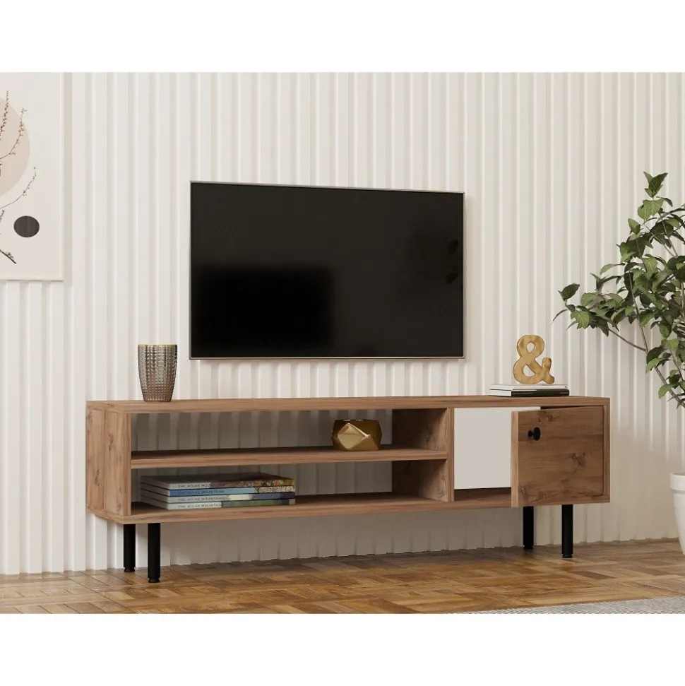 Tv-bänk 120 cm bred i furu - Rosvik