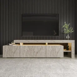 TV-bänk Beliz i travertin - 192 cm