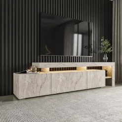 TV-bänk Beliz i travertin - 192 cm