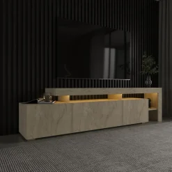 TV-bänk Beliz i travertin - 192 cm