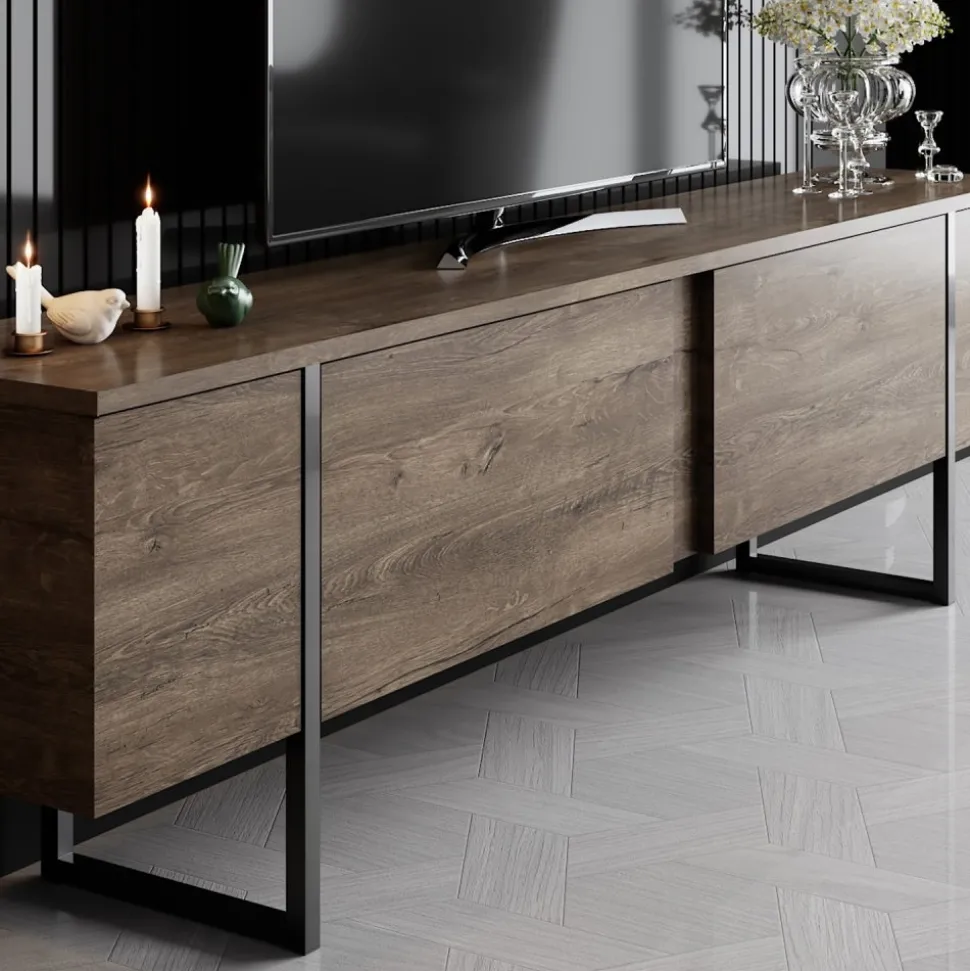 TV-bänk Lux i valnöt - 180 cm