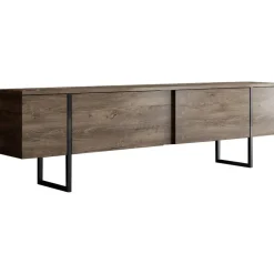 TV-bänk Lux i valnöt - 180 cm + Möbeltassar