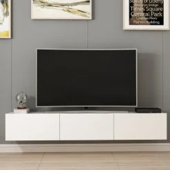 TV-bänk Rigel i vitt - 180 cm