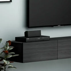 Tv-bänk svartbetsad 180 cm - Tero