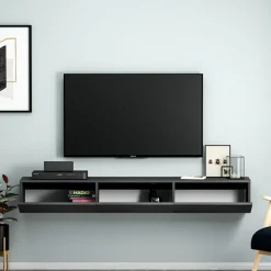 Tv-bänk svartbetsad 180 cm - Tero