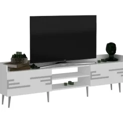 TV-bänk Vit 183,6 cm bred