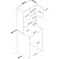 Tvättmaskinskåp med förvaring