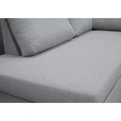 U-soffa med förvaring 367 cm grå + Textilrengöring för möbler