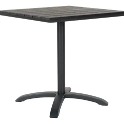 Utebord 70 x 70 cm - Grå/svart