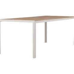 Utebord 205 x 90 cm beige / Teaklook - Copacabana + Textilskydd för utemöbler