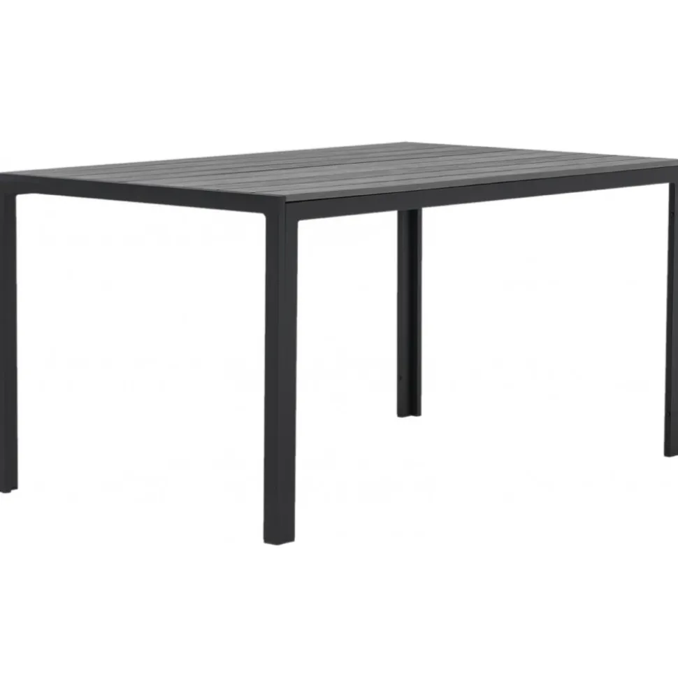 Utebord 150x90 cm - Svart / Grå aintwood - Las Vegas + Textilskydd för utemöbler