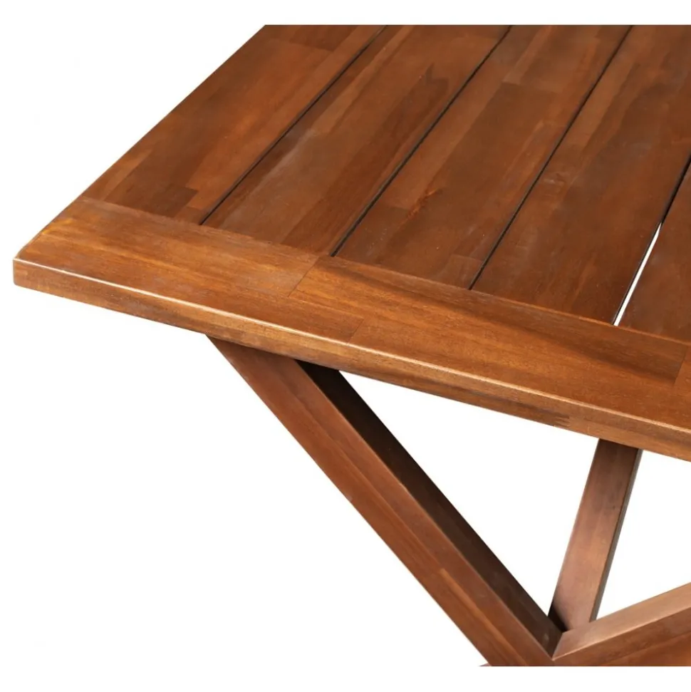 Utebord 220x100 cm Brunlaserat - Oxford + Rengöringsmedel för utemöbler