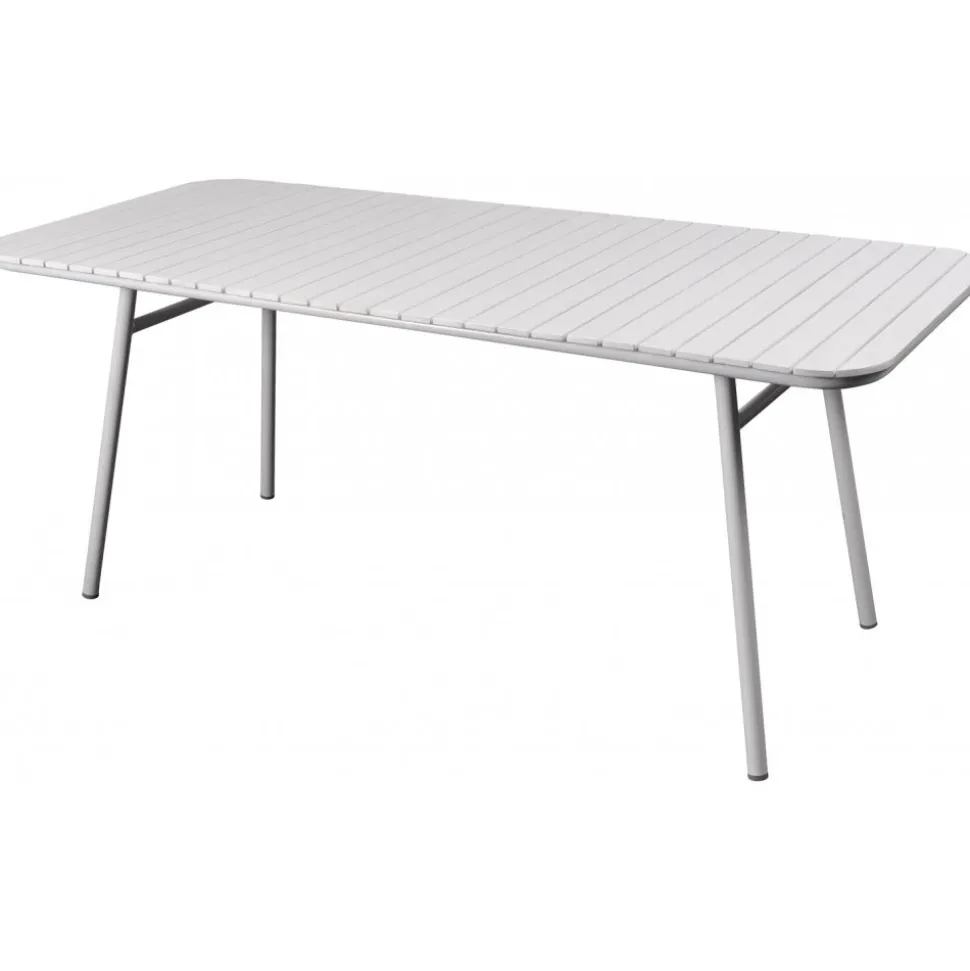 Utebord 180x80 cm vit - Holmsund + Textilskydd för utemöbler