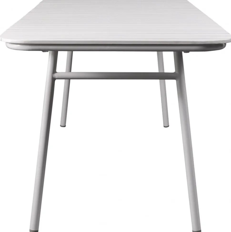 Utebord 180x80 cm vit - Holmsund + Textilskydd för utemöbler