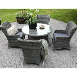 Utefåtölj grå med dyna - Jacksonville + Fläckborttagare för möbler