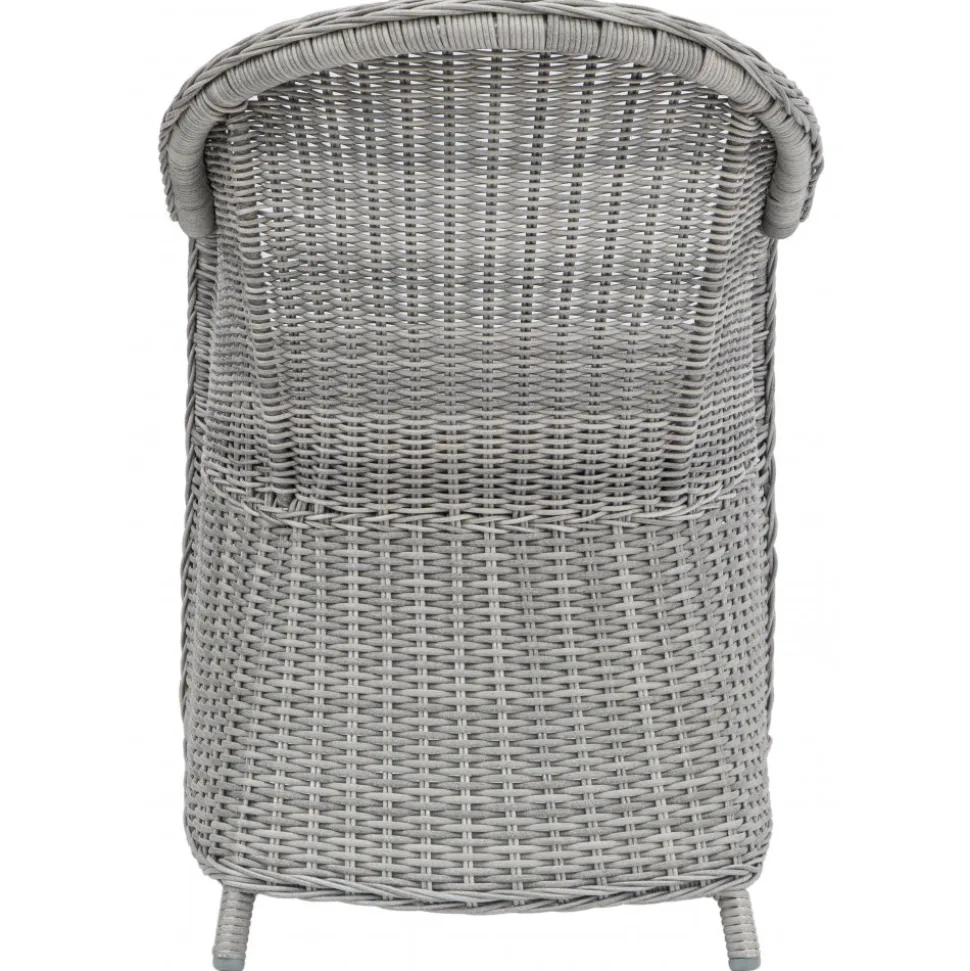 Utefåtölj grå rotting med dyna - Mercury + Textilrengöring för möbler