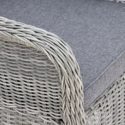 Utefåtölj grå rotting med dyna - Mercury + Fläckborttagare för möbler