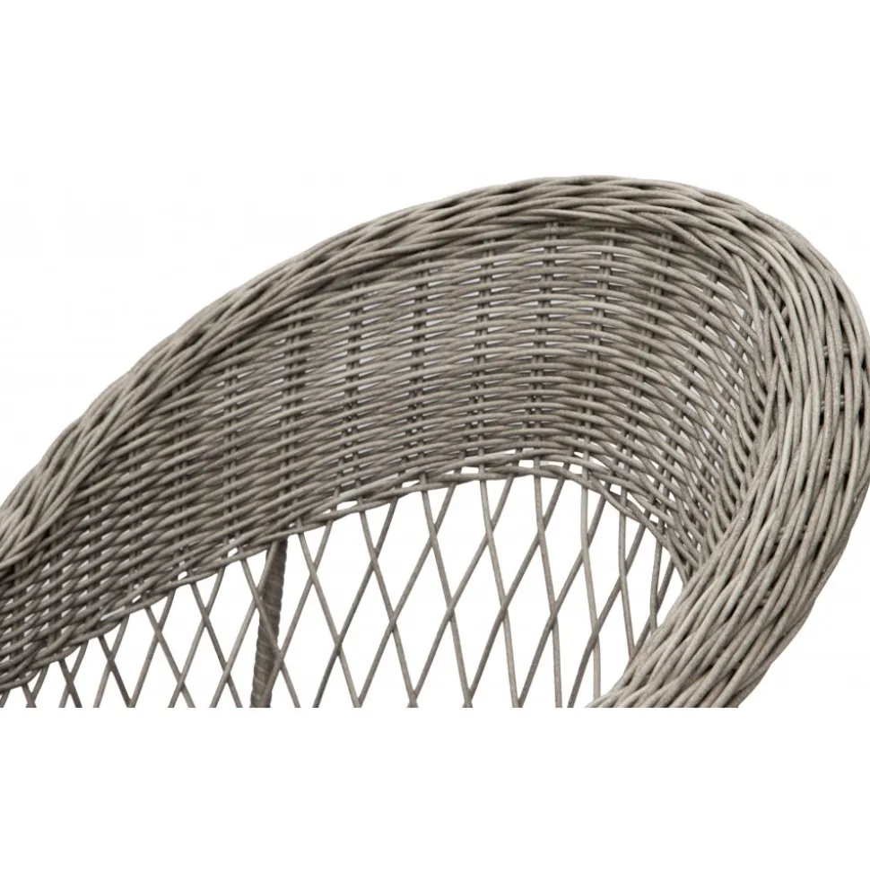 Utefåtölj grå/rotting - Marbella + Rengöringsmedel för utemöbler