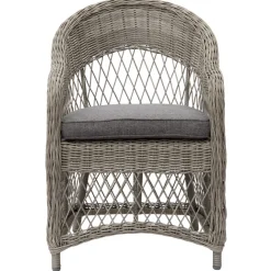 Utefåtölj grå/rotting - Marbella + Rengöringsmedel för utemöbler