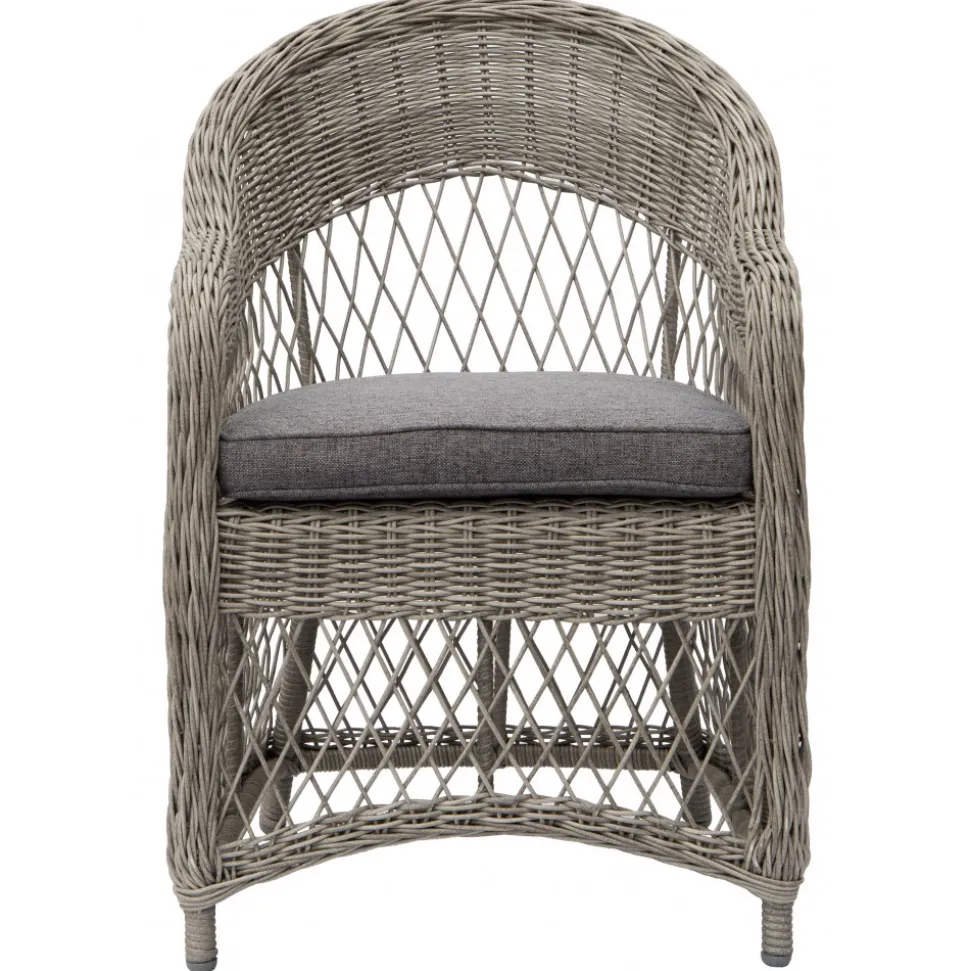 Utefåtölj grå/rotting - Marbella + Rengöringsmedel för utemöbler