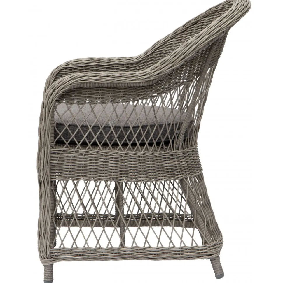 Utefåtölj grå/rotting - Marbella + Rengöringsmedel för utemöbler