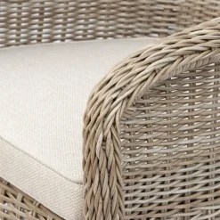 Utefåtölj i beige rotting - Mercury + Fläckborttagare för möbler