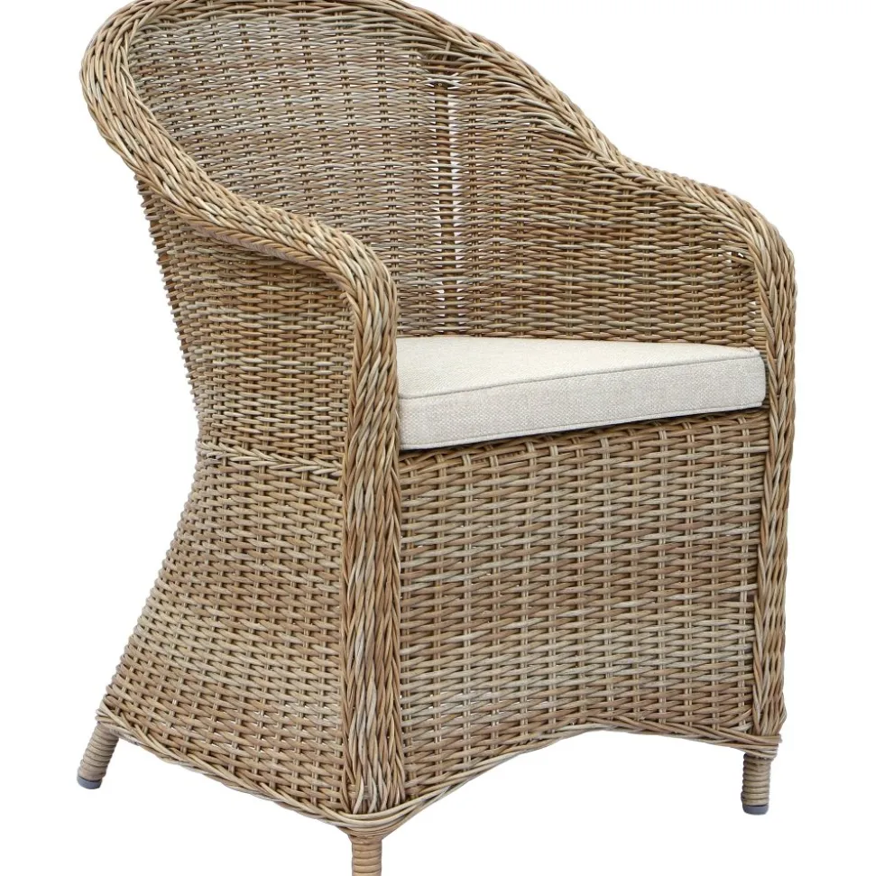 Utegrupp: 6 stolar och bord 200 x 100 cm rotting - Hampton/Mercury