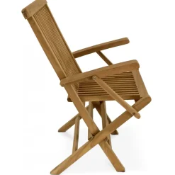 Utegrupp: 6 stolar och matbord 210 x 90 cm teak - Saltö