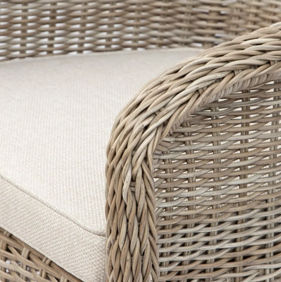 Utegrupp: 8 stolar och matbord 230 x 100 cm rotting - Menton/Mercury