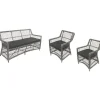 Utegrupp i konstrotting 3-sits soffa inklusive 2 st fåtöljer + Rengöringsmedel för utemöbler