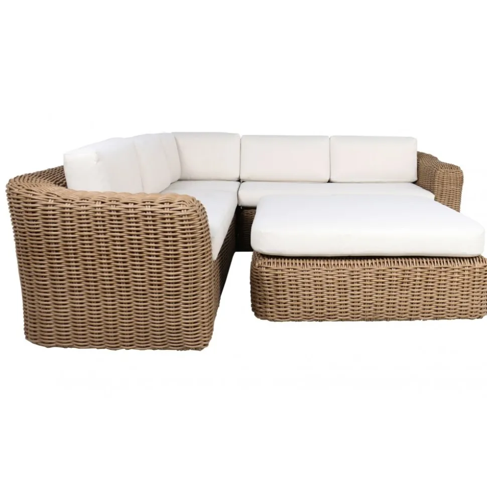 Utegrupp XL hörnsoffa med stort soffbord - St Tropez + Rengöringsmedel för utemöbler