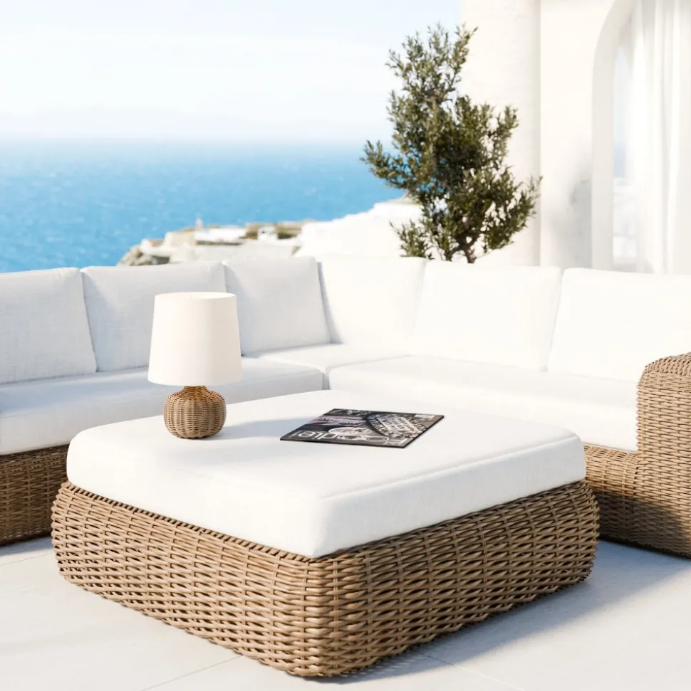 Utegrupp XL hörnsoffa med stort soffbord - St Tropez