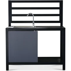 Utekök Lackö med inbyggd vask - 120x60 - Kolli 2 + Rengöringsmedel för utemöbler