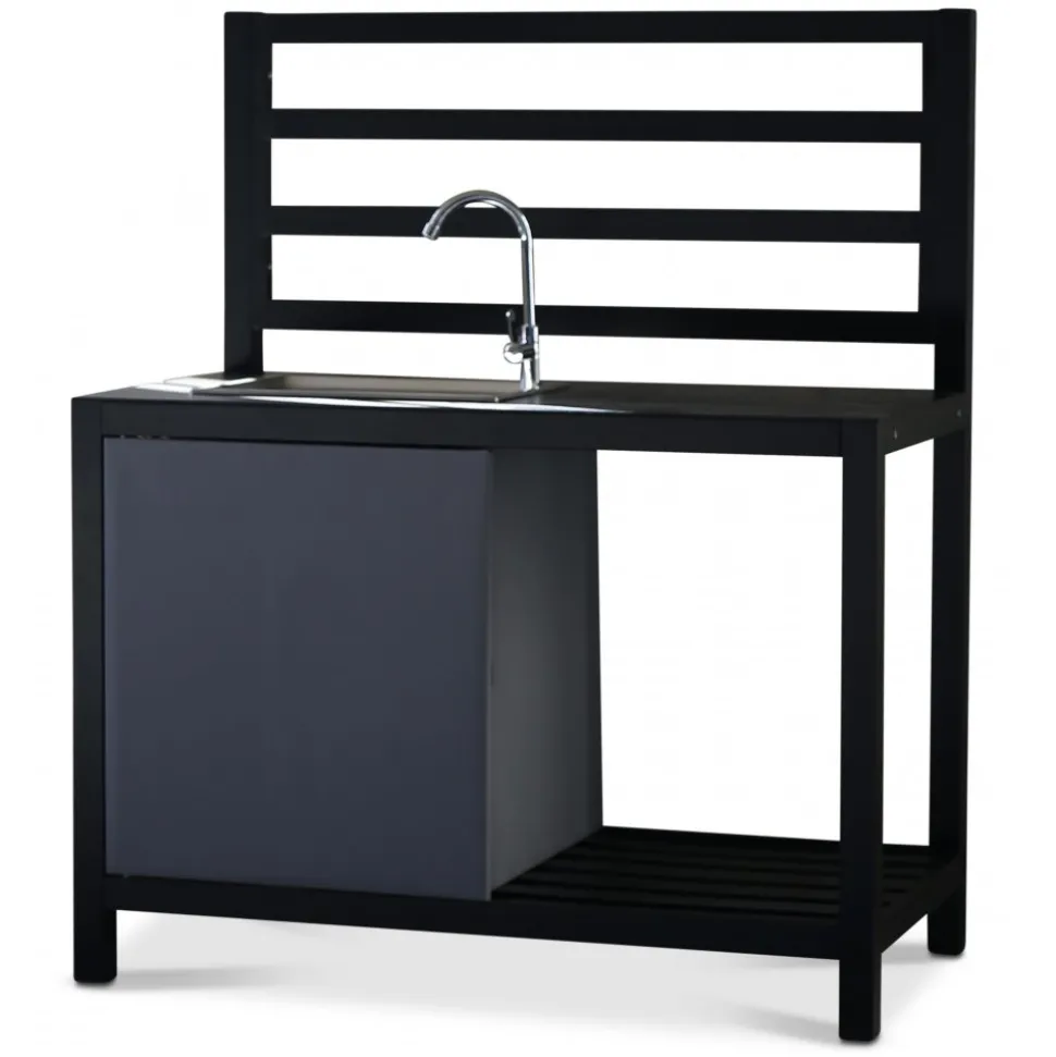 Utekök Lackö med inbyggd vask - 120x60 - Kolli 2 + Rengöringsmedel för utemöbler