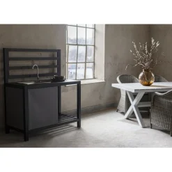 Utekök Lackö med inbyggd vask - 120x60 - Kolli 2 + Rengöringsmedel för utemöbler