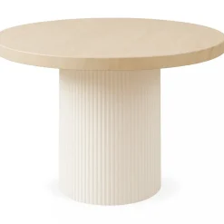 Utematbord runt Ø122 cm travertin + Rengöringsmedel för utemöbler