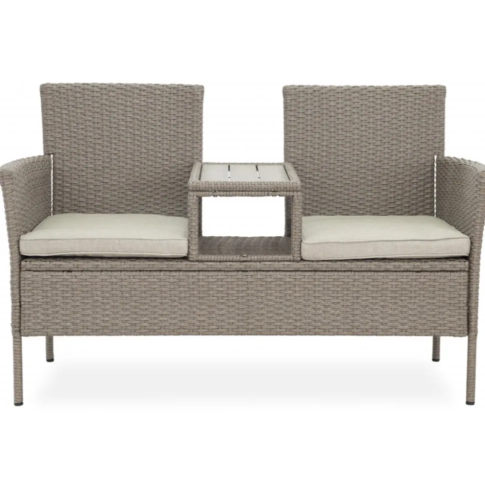 Utesoffa / Duosoffa i beige rotting