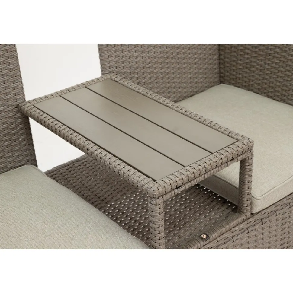 Utesoffa / Duosoffa i beige rotting