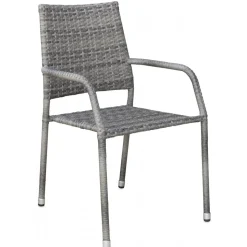 Utestol grå rotting stapelbar