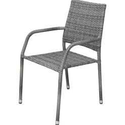 Utestol grå rotting stapelbar