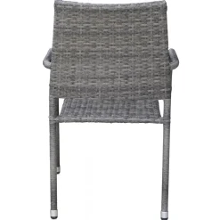 Utestol grå rotting stapelbar