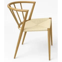 Utestol i trä look med beige repsits + Rengöringsmedel för utemöbler