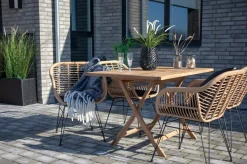 Utestol med dyna - Natur + Fläckborttagare för möbler