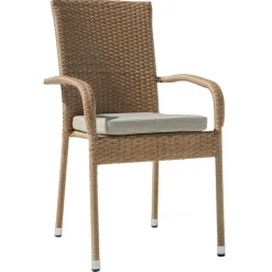 Utestol med dyna stapelbar