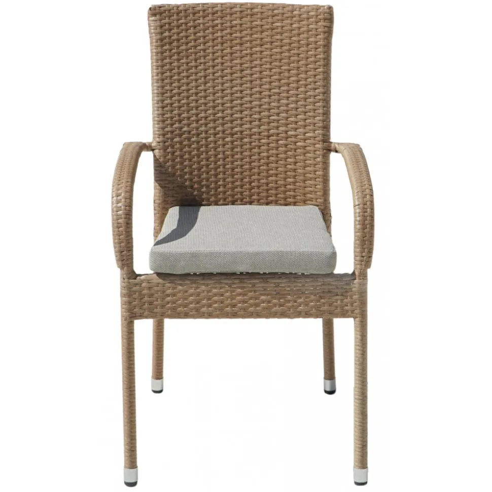 Utestol med dyna stapelbar